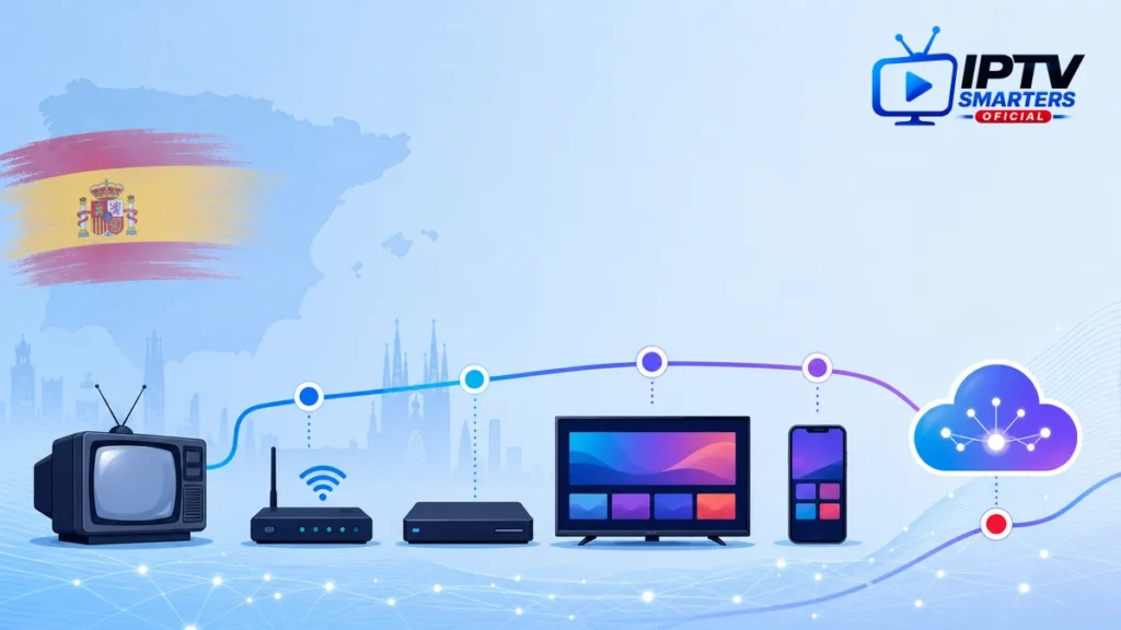 Historia del IPTV en España desde televisión analógica hasta Smart TV y nube