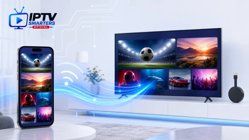 IPTV Smarters Pro Chromecast enviando contenido del teléfono al televisor