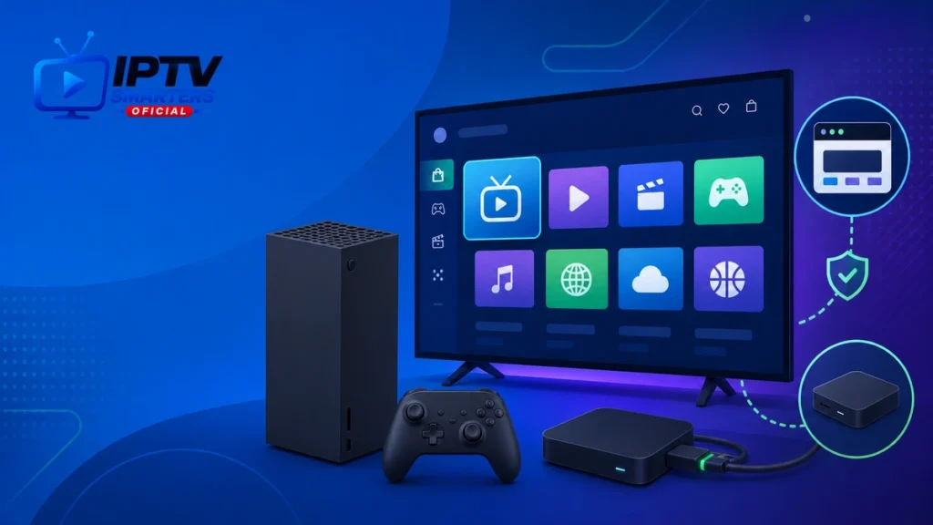 IPTV Smarters Pro Xbox Series X S consola gaming